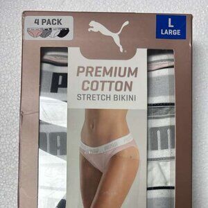 Puma 4 Pack Women Stretch Bikini Panties